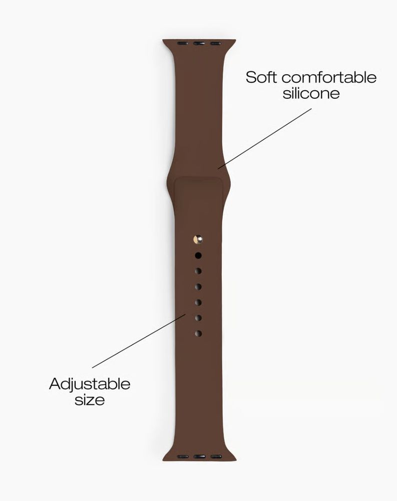 iDeal Silicone Watch Band 38/40/41/42 S-M Mocha Mousse