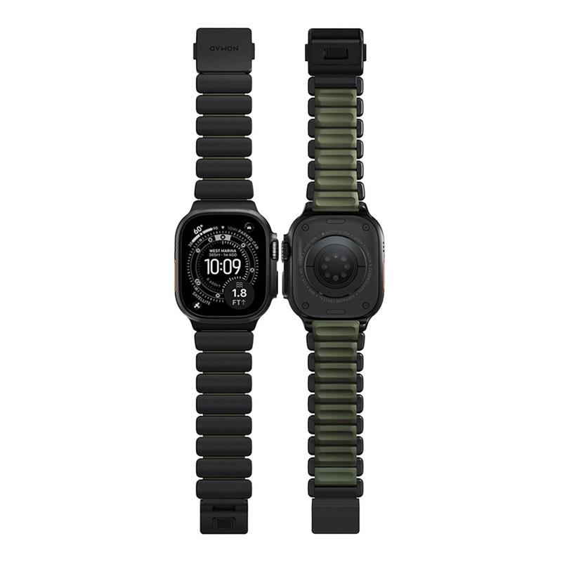 Nomad remienok Stratos pre Apple Watch 44-49mm - Forest Green/Black Hardware