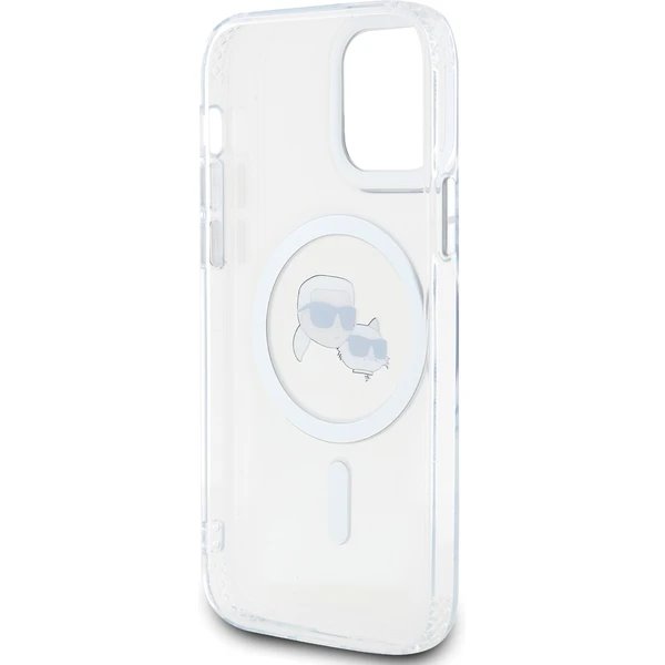 Karl Lagerfeld IML K&CH Heads Metal Frame MagSafe kryt iPhone 12/ 12 Pro priehľadný