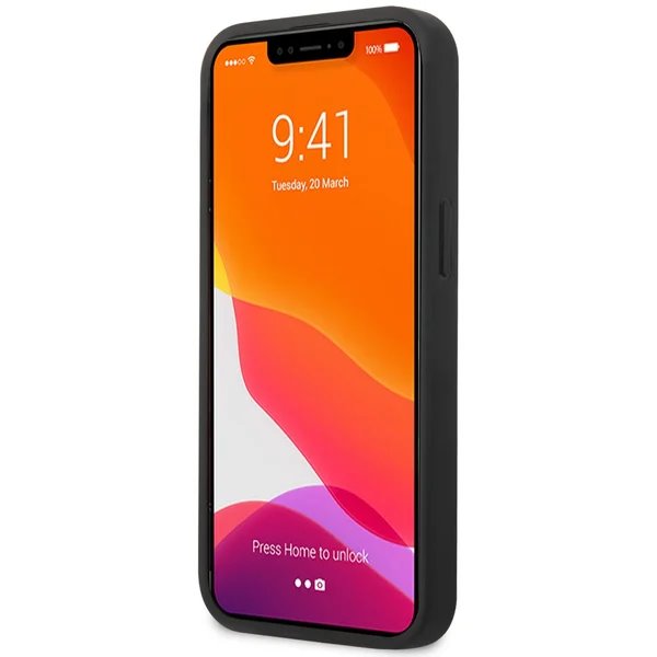 Guess PU 4G Metal Logo kryt iPhone 13 šedý