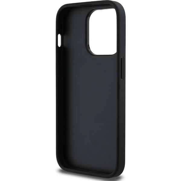 Guess PU Grained  4G Metal Logo kryt iPhone 13 Pro čierny