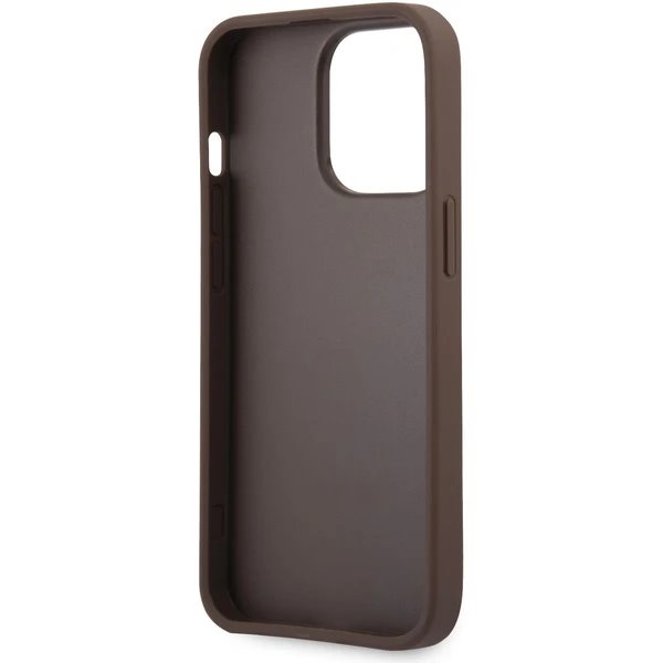 Guess PU 4G Metal Logo kryt iPhone 13 Pro Max hnedý