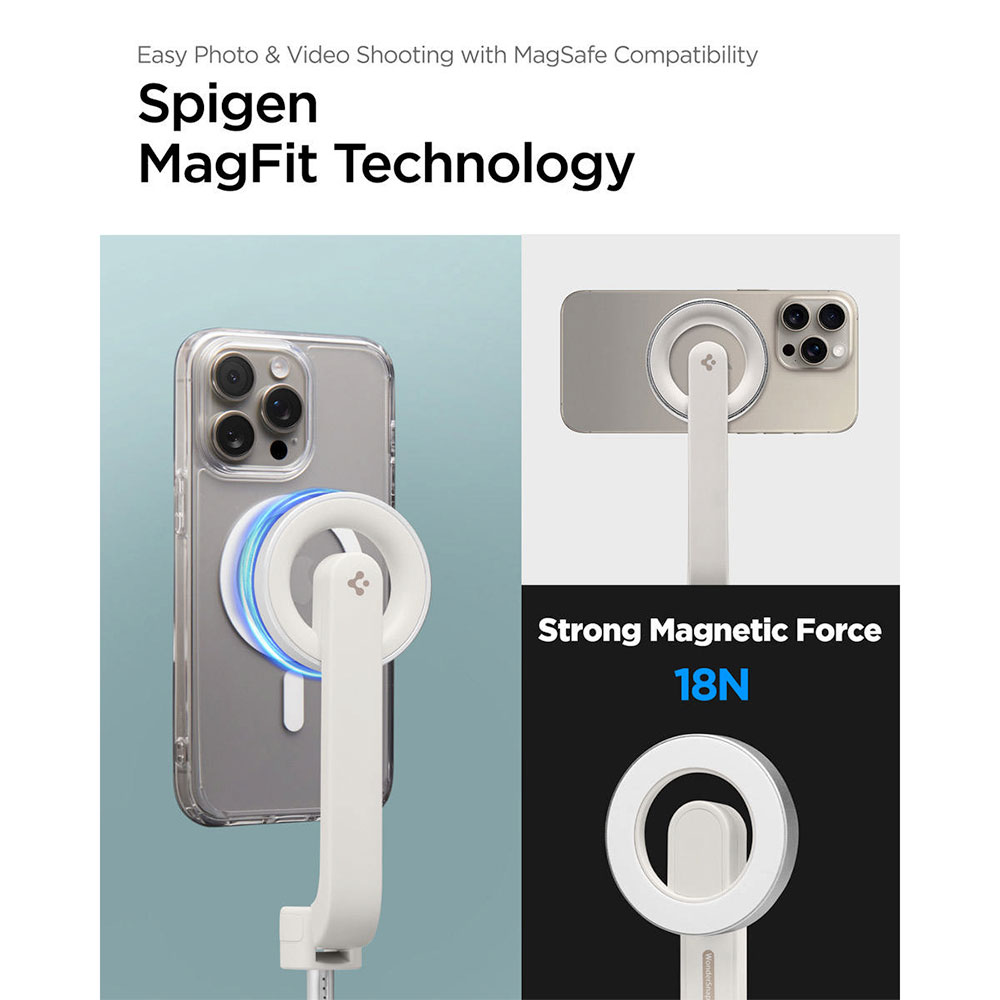Spigen Selfie Stick Tripod Magsafe - Dune Beige