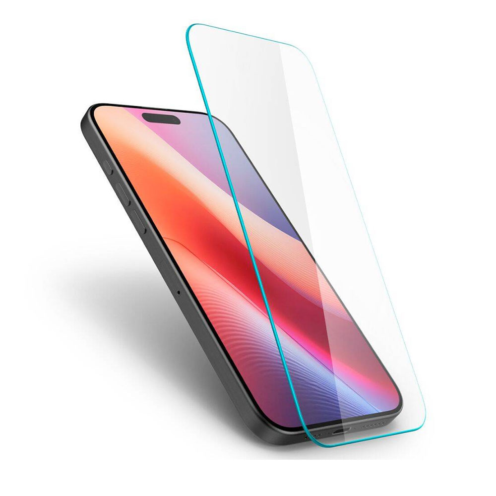 Spigen ochranné sklo GLAS.tR Slim HD pre iPhone 16/15 - Clear