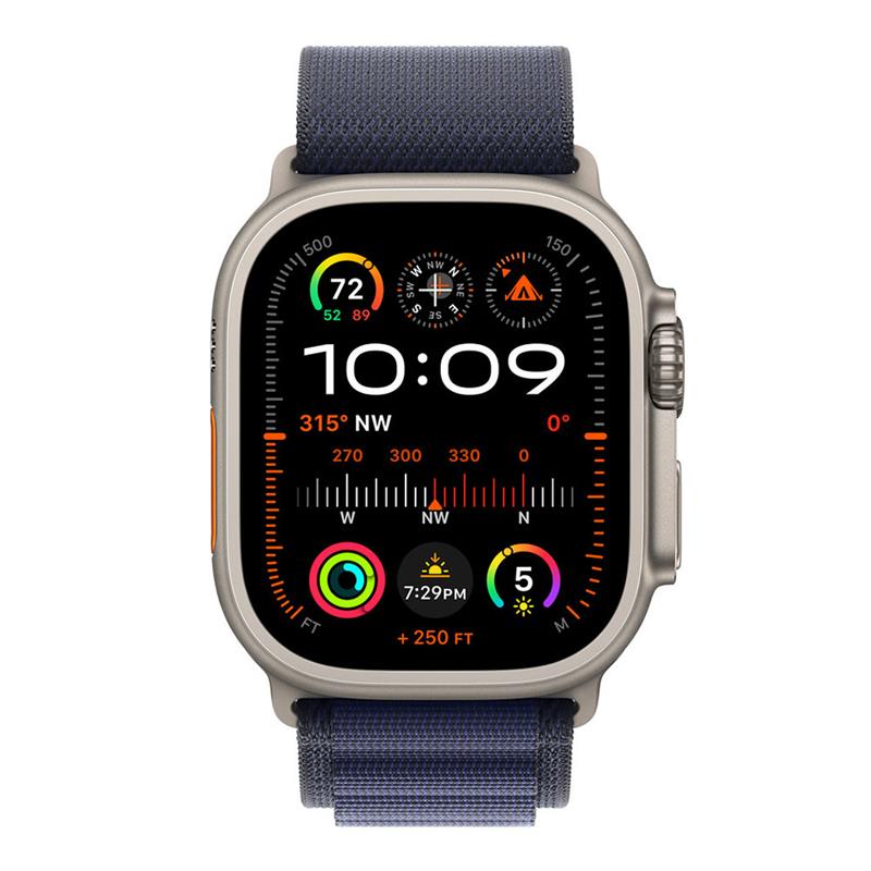 Apple Watch 49mm Navy Alpine Loop - Large - Natural Titanium Finish *Rozbalený*