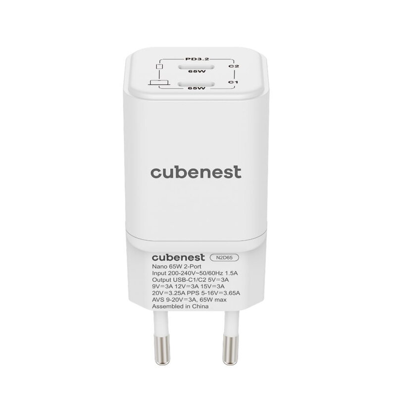 Cubenest PD Nano Adapter 65W - biela