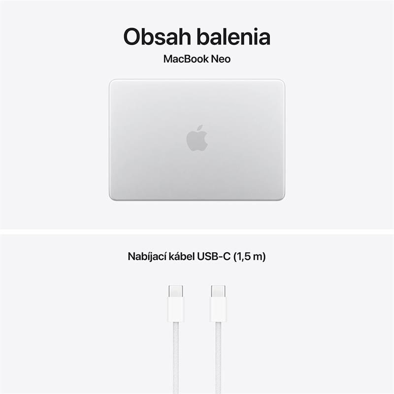 MacBook Neo 13" Apple A18 Pro 6C CPU 5C GPU 8GB 256GB Strieborný SK *Rozbalený*