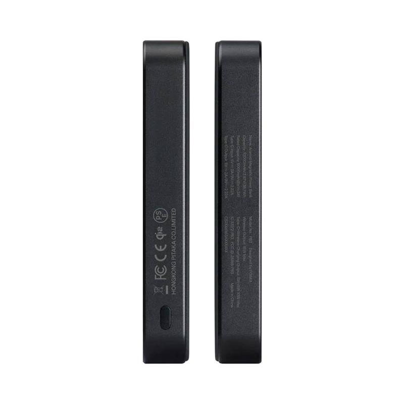 Pitaka Aramid Fiber Magnetic Power Bank Qi2 10 000 mAh - Black/Grey