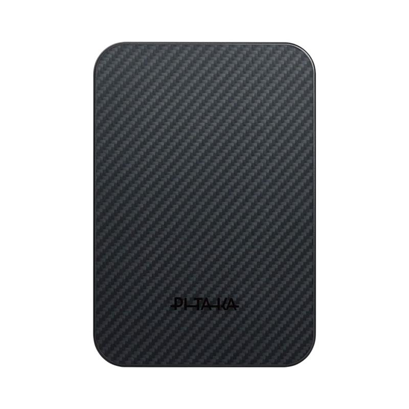 Pitaka Aramid Fiber Magnetic Power Bank Qi2 10 000 mAh - Black/Grey