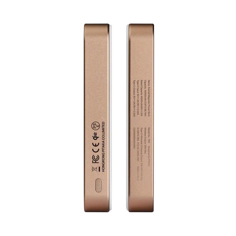 Pitaka Aramid Fiber Magnetic Power Bank Qi2 10 000 mAh - Golden Glint