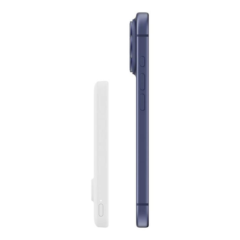 Belkin Boost Charge Slim Magnetic Powerbank 5K with Qi2 - White
