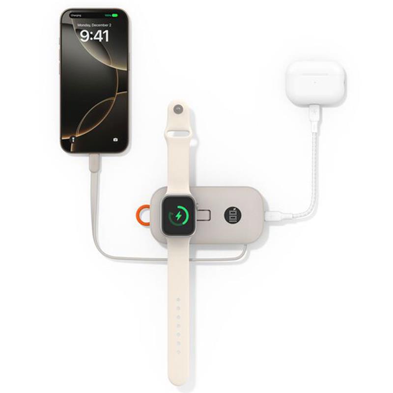 Belkin Boost Charge Pro Powerbank 10K with Apple Watch Charger - Sand