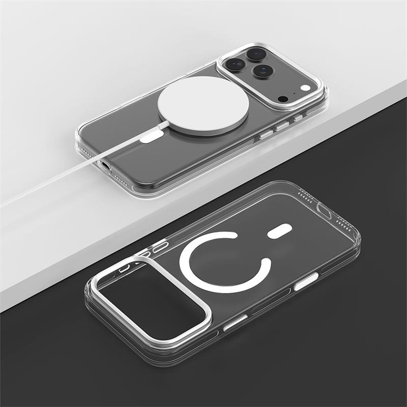 Devia kryt Crystal Shockproof Magnertic Case pro iPhone 17 Pro Max-Clear