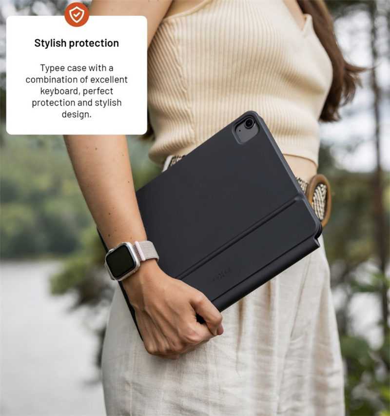 FIXED Typee bezdrátová klávesnice s magnetickým uchycením pro Apple iPad 10,9" 2022/11" 2025, CZ, černá *Rozbaleno*
