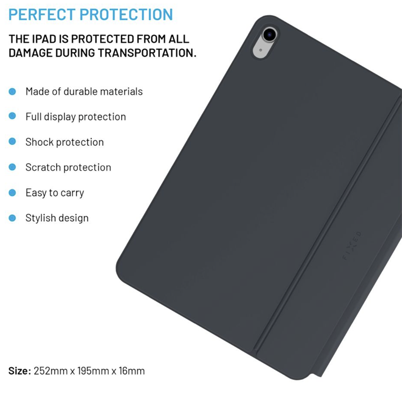 FIXED Typee bezdrátová klávesnice s magnetickým uchycením pro Apple iPad 10,9" 2022/11" 2025, CZ, černá *Rozbaleno*