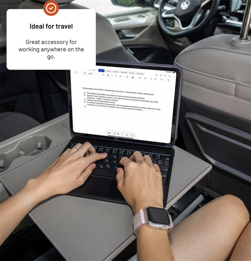 FIXED Typee bezdrátová klávesnice s magnetickým uchycením pro Apple iPad 10,9" 2022/11" 2025, CZ, černá *Rozbaleno*