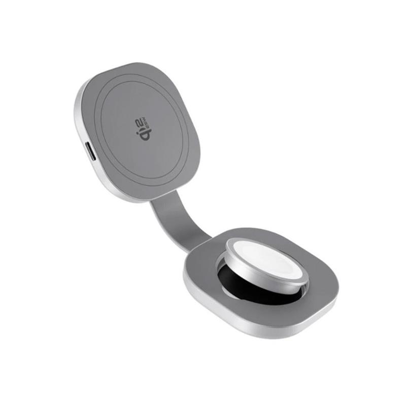 Epico UltraBase Qi2 25W 2in1 Fold Metal Mag+ Wireless Charger EF35 - silver