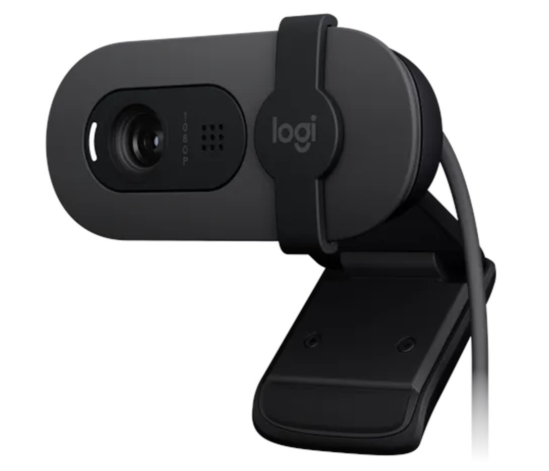 Logitech BRIO 100 - webcam, Full HD, USB - grafitová