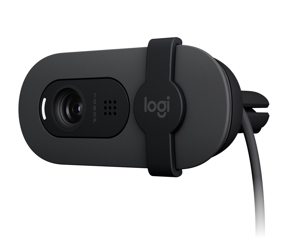 Logitech BRIO 100 - webcam, Full HD, USB - grafitová