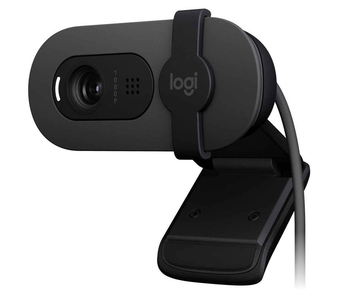 Logitech BRIO 100 - webcam, Full HD, USB - grafitová