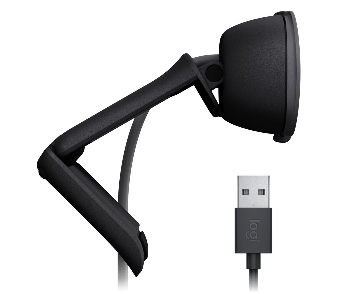 Logitech BRIO 100 - webcam, Full HD, USB - grafitová
