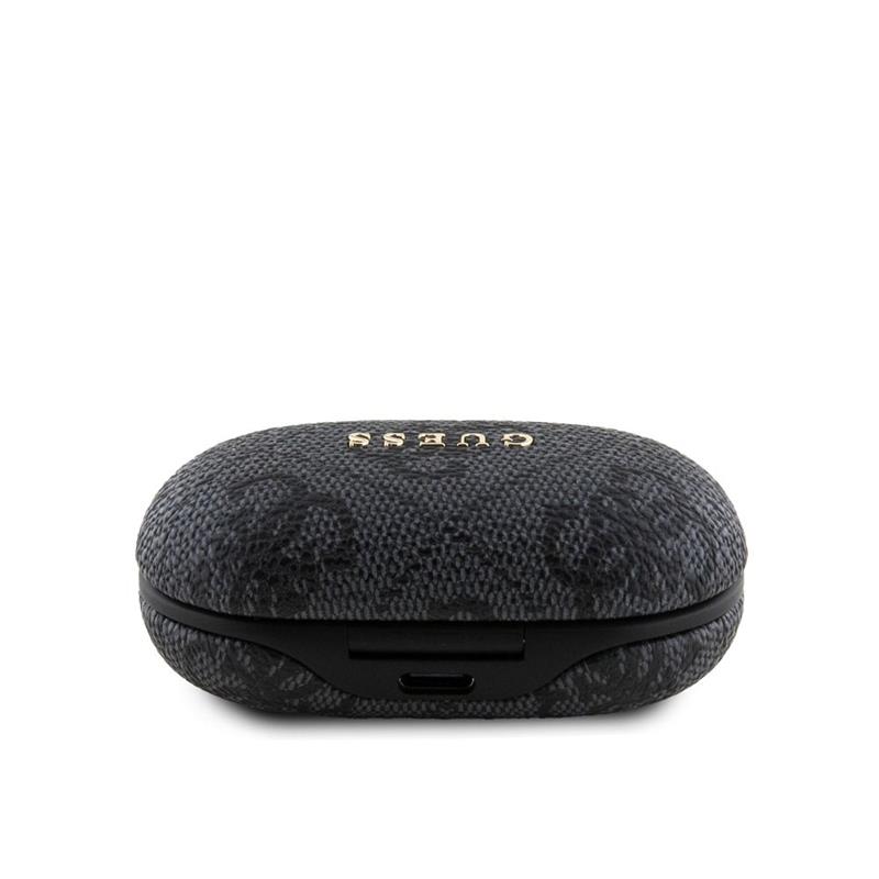 Guess PU 4G Metal Logo TWS Bezdrôtové Slúchadlá čierne