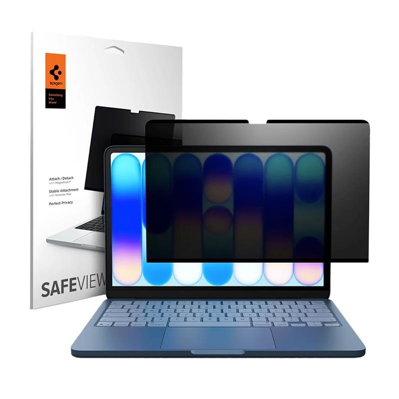 Spigen ochranné sklo Glas.tR Slim pre Macbook Neo - Black Frame