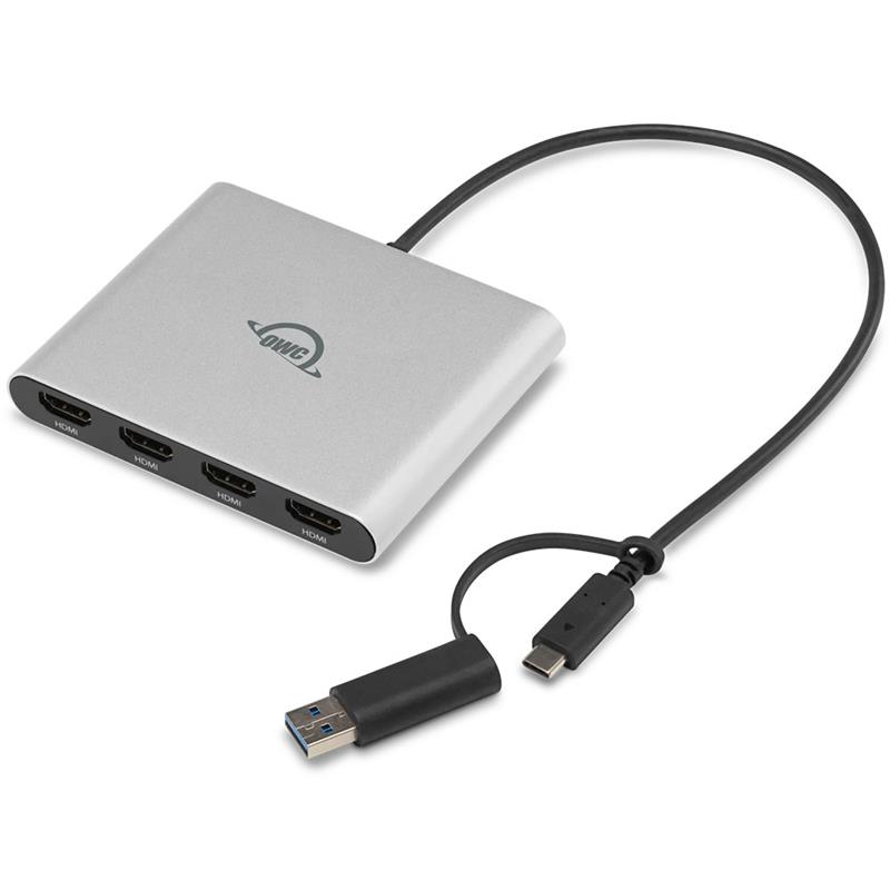 OWC USB-C Quad HDMI 4K Display Adapter - Silver