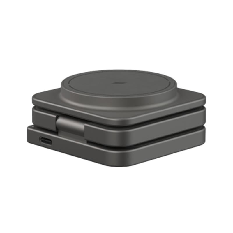 Adam Elements Mag 3 Ultra Qi2 25W 3-in-1 Foldable Charger - Gray
