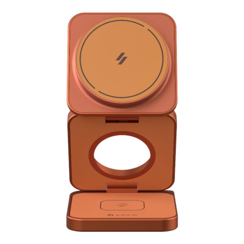 Adam Elements Mag 3 Ultra Qi2 25W 3-in-1 Foldable Charger - Orange