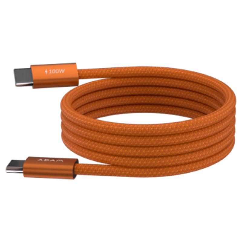 Adam Elements kábel iLinio C100 USB-C to USB-C 100W Magnetic 2pack - Orange