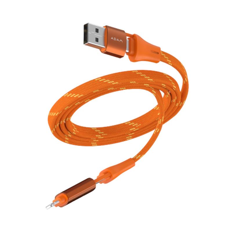 Adam Elements kábel PeAk MF401 4-in-1 60W Magnetic Flat Charging Cable - Orange