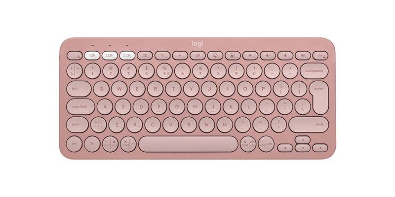 Logitech K380s Pebble Keys 2 - Bluetooth klávesnica - ružová - US