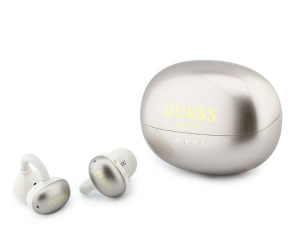 Guess Metallic Finish Classic Logo OWS Bezdrôtové Slúchadlá zlaté