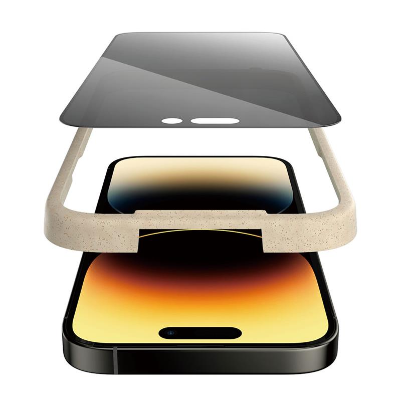 PanzerGlass ochranné sklo UWF Privacy AB s aplikátorem pro iPhone 14 Pro - Black Frame