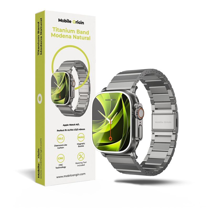 Mobile Origin řemínek Titanium Band Modena pro Apple Watch Ultra 49mm - Natural