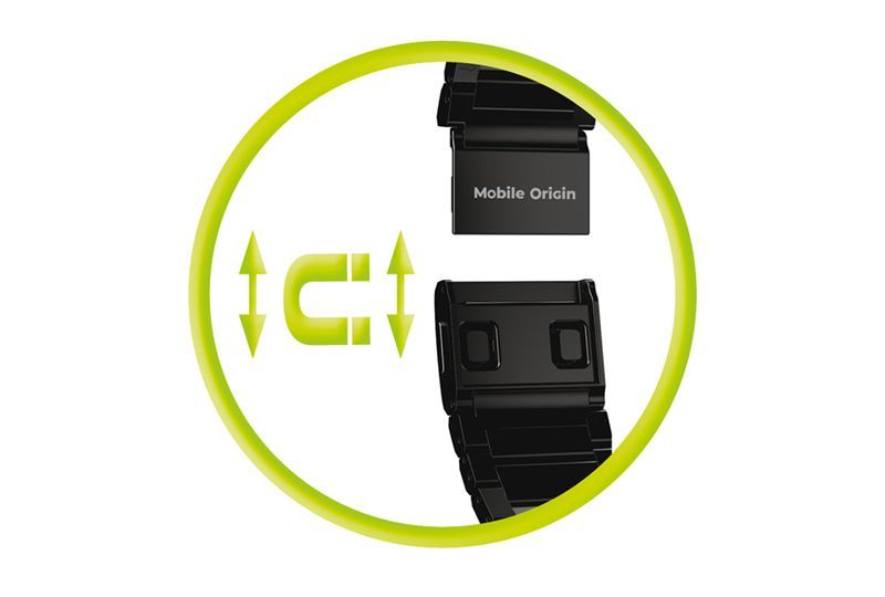 Mobile Origin řemínek Titanium Band Modena pro Apple Watch Ultra 49mm - Black
