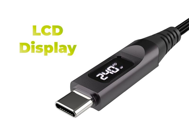 Mobile Origin 240W Display Cable USB-C to USB-C 1,5m CB4 - Black