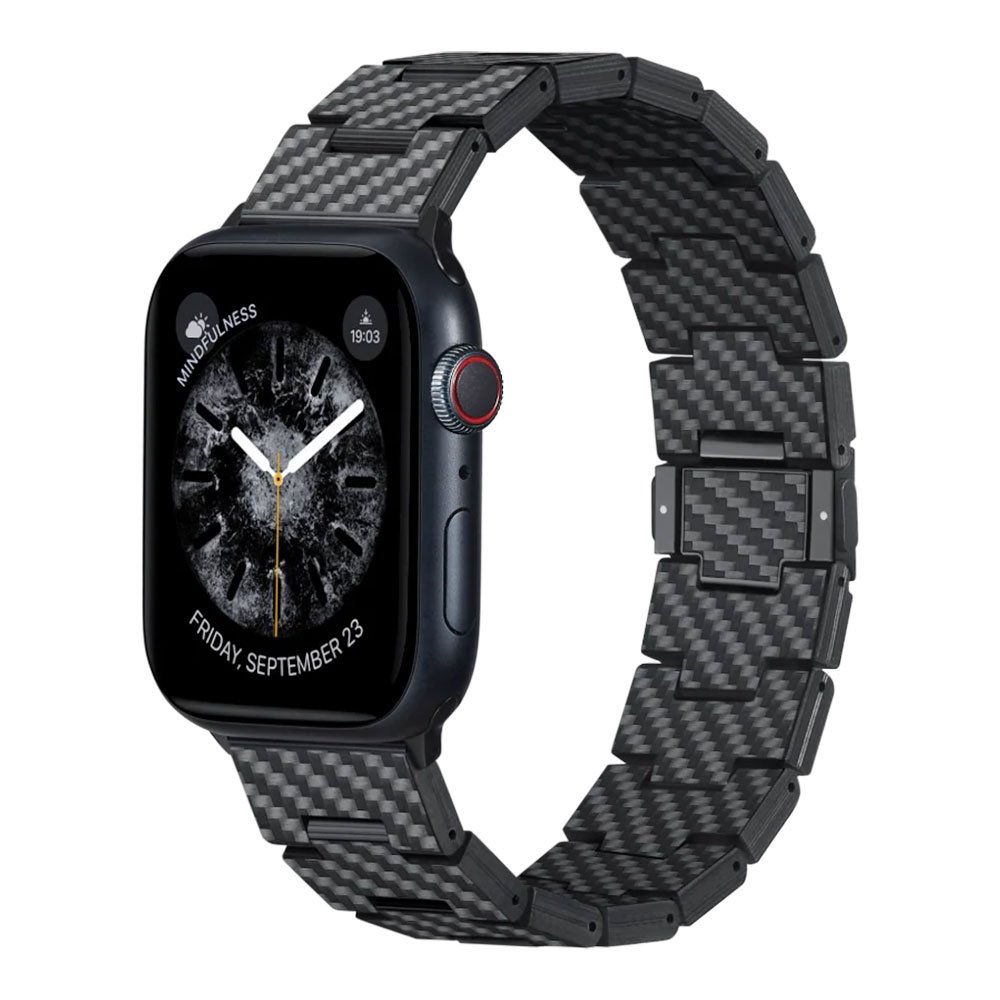 Pitaka remienok Carbon Fiber Strap pre Apple Watch 44/45/46mm - Black/Grey