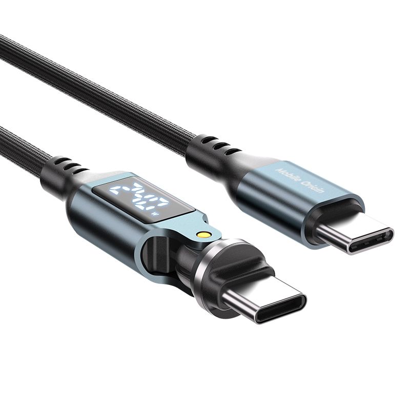 Mobile Origin 240W Display 540° Rotating Cable USB-C to USB-C 1m CB16 - Black