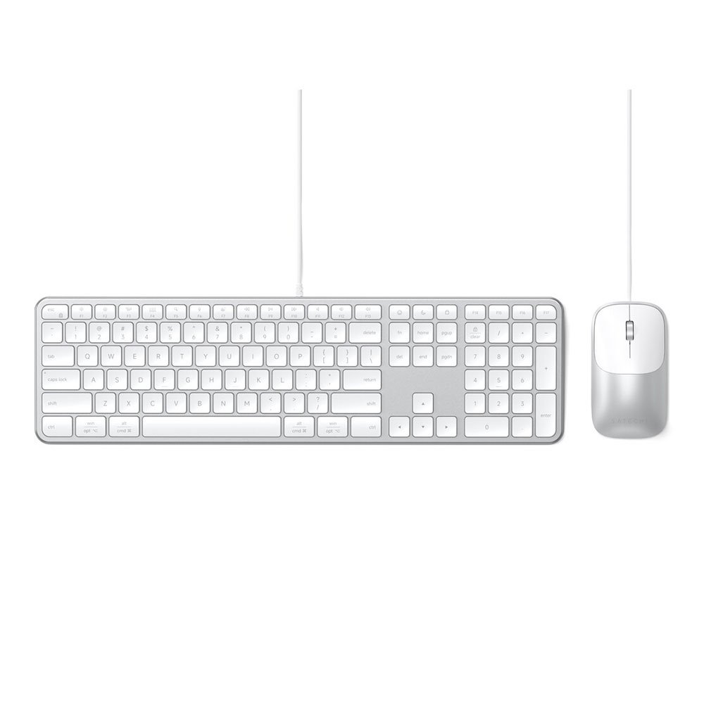 Satechi klávesnica + myš Slim CLX3 Wired Combo - Silver