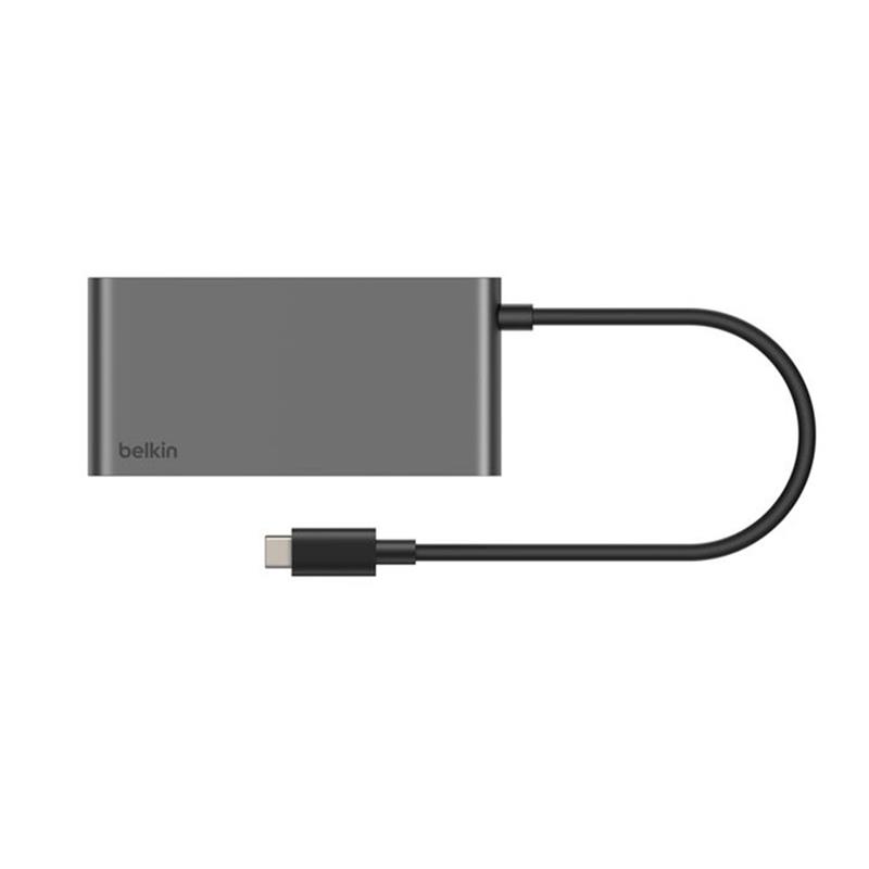 Belkin Connect 5-Port USB-C Hub with Dual USB-C Ports - Space Gray