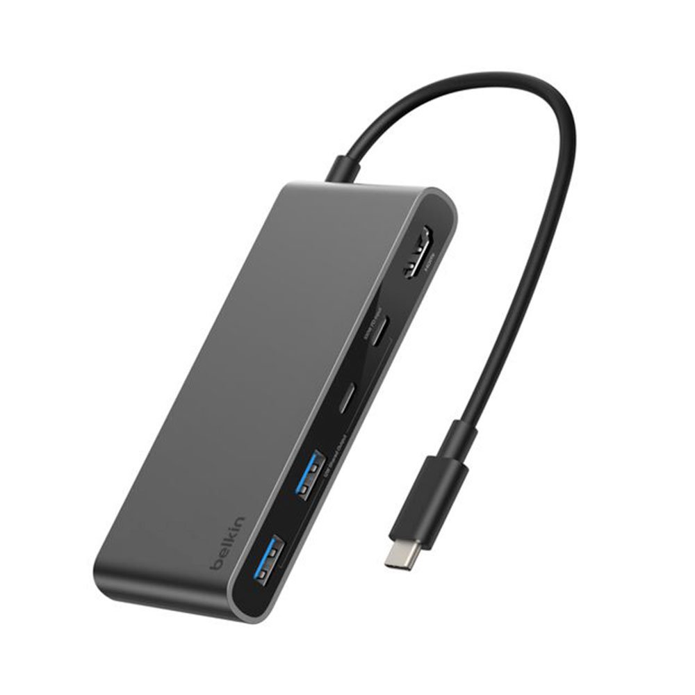 Belkin Connect 7-Port USB-C Hub with Dual USB-C Ports - Space Gray