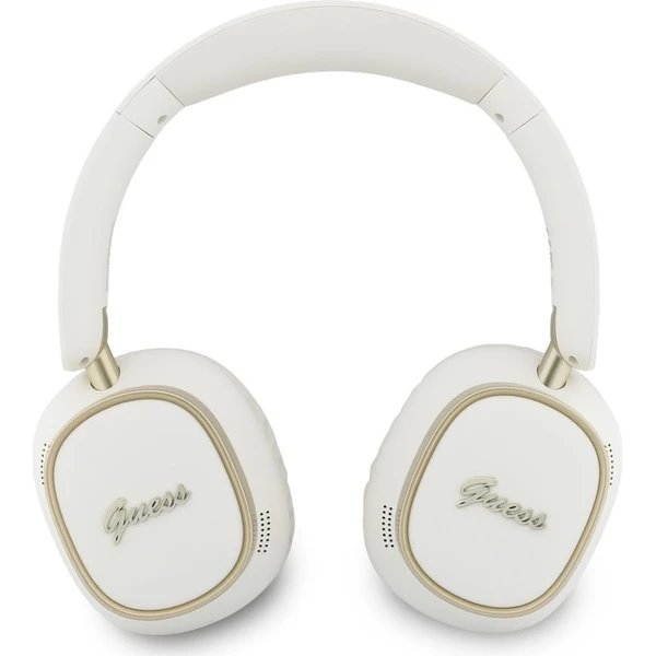 Guess Rectangle Metal Script Logo ENC Bezdrôtové Slúchadlá biele