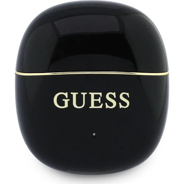 Guess Gold Line Glossy Classic Logo TWS Bezdrátová Sluchátka černá