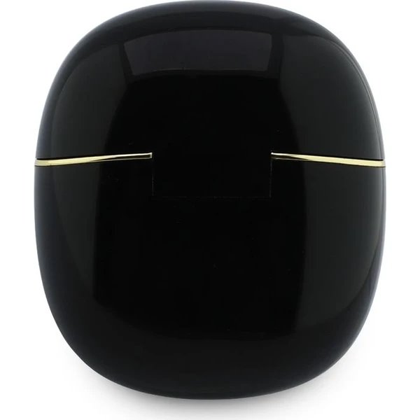 Guess Gold Line Glossy Classic Logo TWS Bezdrátová Sluchátka černá