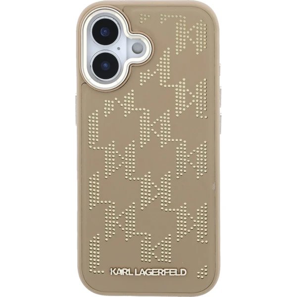 Karl Lagerfeld PU Perforated Monogram MagSafe MagSafe kryt iPhone 17 hnědý