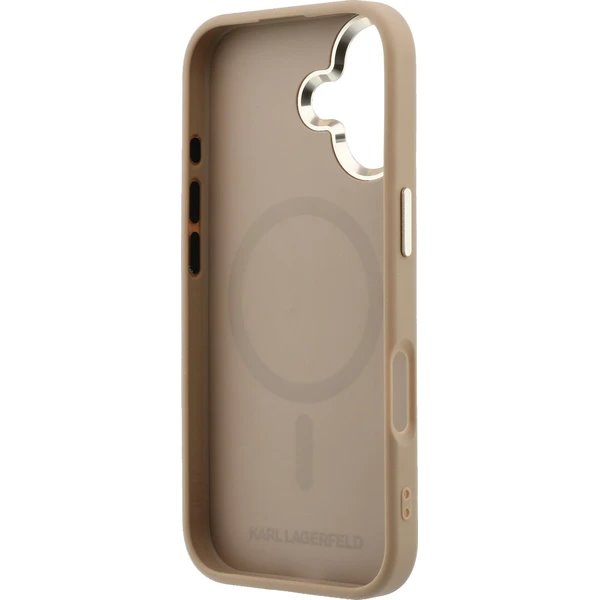 Karl Lagerfeld PU Perforated Monogram MagSafe MagSafe kryt iPhone 17 hnědý