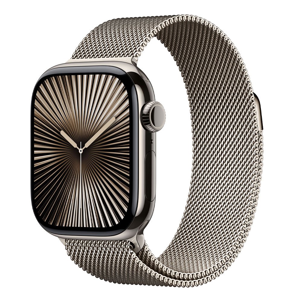 Apple Watch Series 10 GPS + Cellular 46mm Prírodný titán s prírodným milánskym ťahom - M/L *Rozbalený*