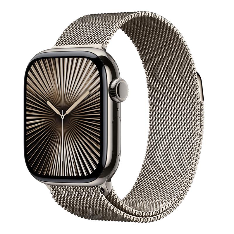 Apple Watch Series 10 GPS + Cellular 46mm Prírodný titán s prírodným milánskym ťahom - M/L *Rozbalený*